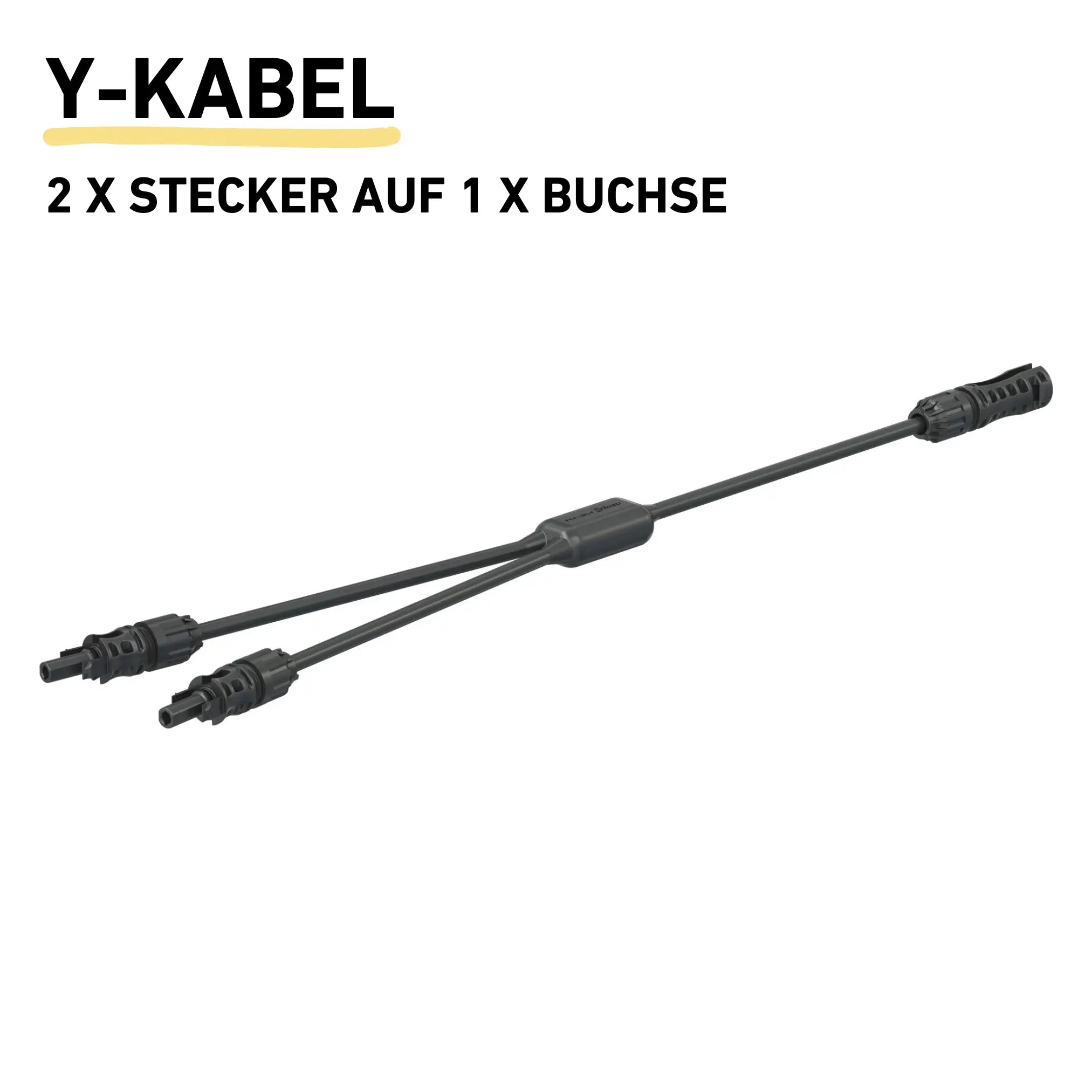 MC-4 Y Kabel 2x Stecker auf 1x Buchse Produktfoto
