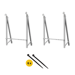 Halterung für 2 Solarmodule (+99€) / rund (max. 8.5 x 6.5 cm)