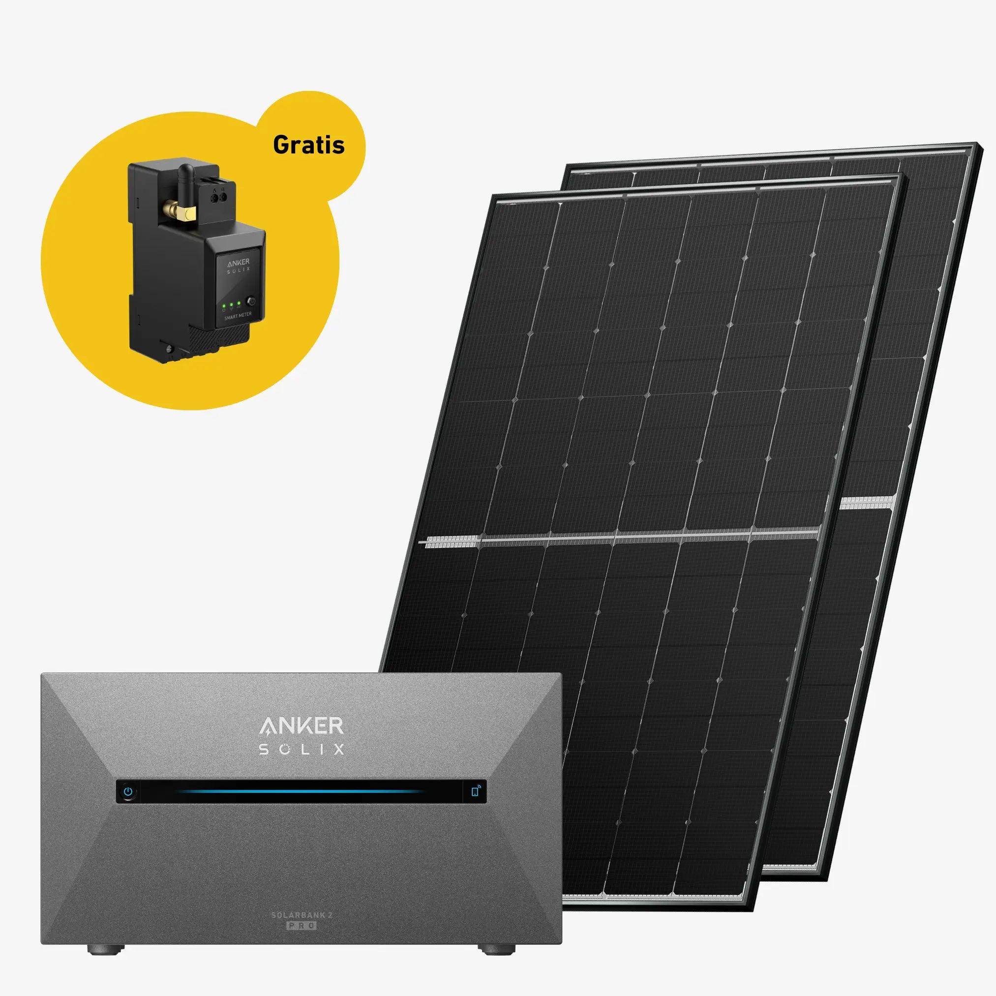 Zwei Solarmodule mit Anker Solix Solarbank Pro 2