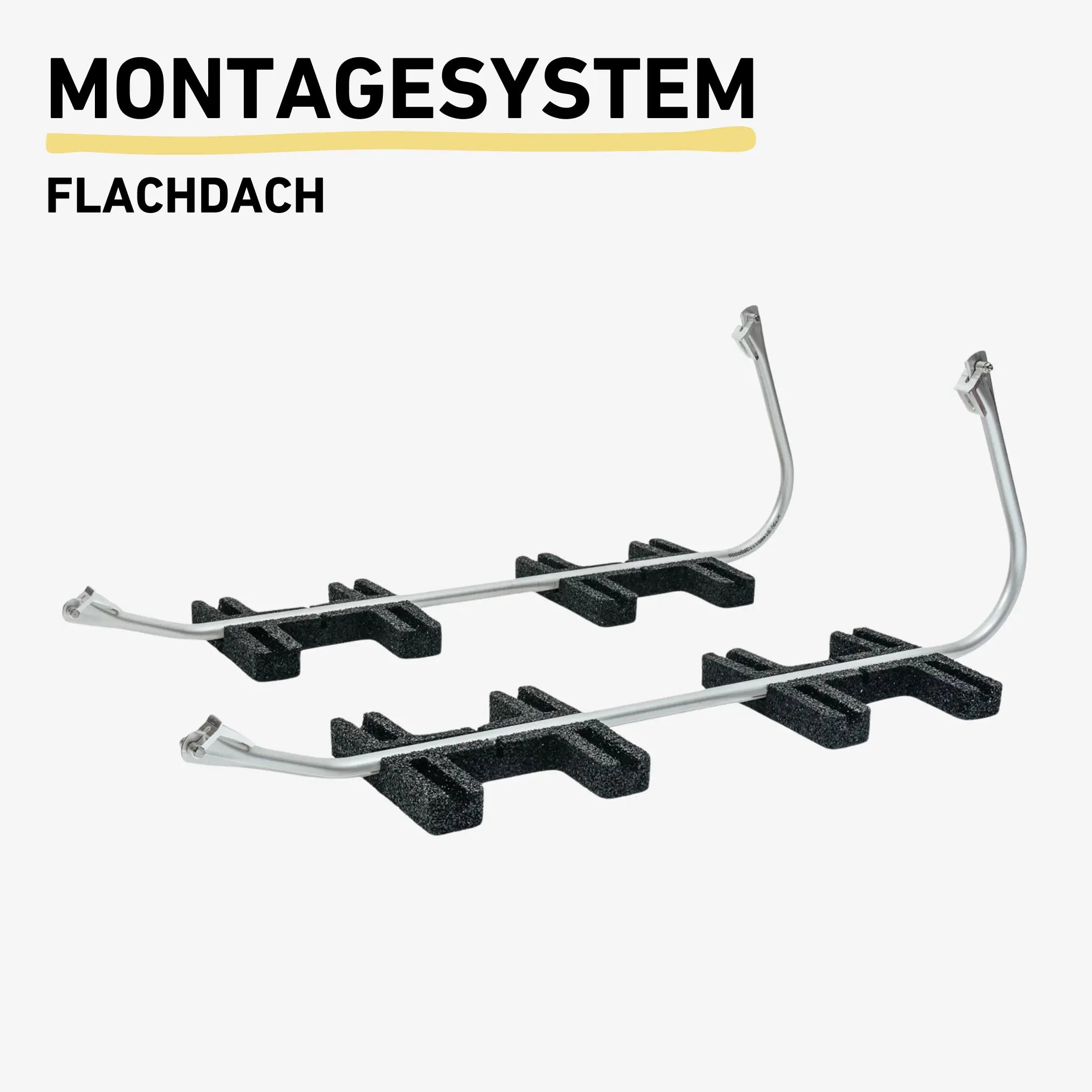 Balkonkraftwerk Montagesystem Flachdach Produktbild Darstellung