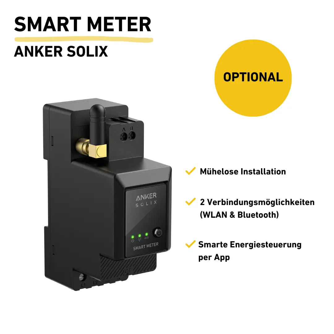 Smart Meter Anker Solix Produktbild mit Eigenschaften