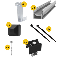 Halterung für 1 Solarmodul / Vertikal Einzelmontage