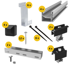 Halterung für 2 Solarmodule (+99€) / Vertikal Einzelmontage