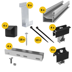 Halterung für 3 Solarmodule (+198€) / Vertikal Einzelmontage