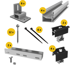 Halterung für 2 Solarmodule (+109€) / Vertikal Einzelmontage