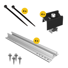 Halterung für 1 Solarmodul / Vertikal Einzelmontage