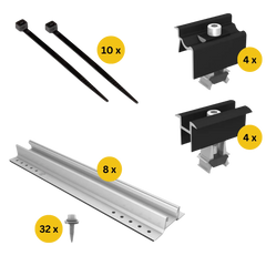 Halterung für 3 Solarmodule (+150€) / Vertikal Einzelmontage