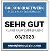 energiemagazin.com Sehr Gut Label 03/2023