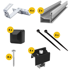 Halterung für 1 Solarmodul / Vertikal Einzelmontage